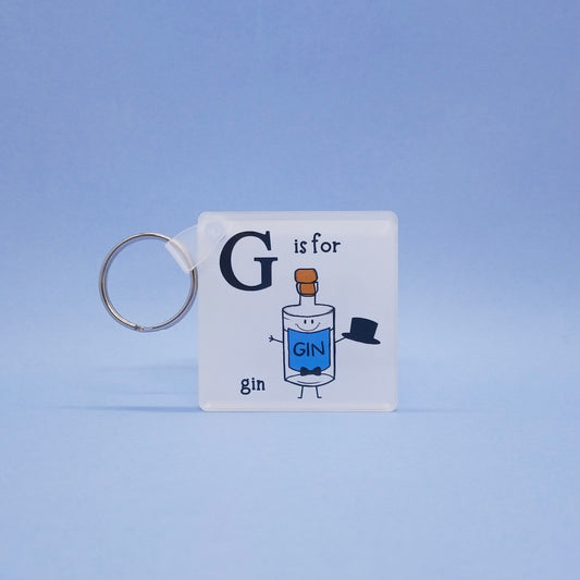 Acrylic Key Ring - G is for GIN